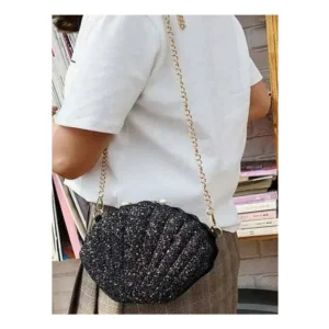 Glitter Coated PU Leather Purse