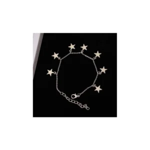 Luxury Five-pointed Star Tassel Pendent Anklets For Women