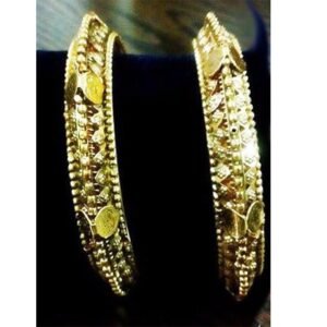 City Gold zinc alloy Bangles (2pis)