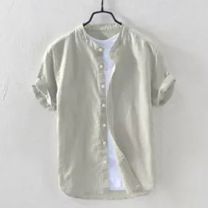Band Collar Shirt for Men - Wearable in All Seasons